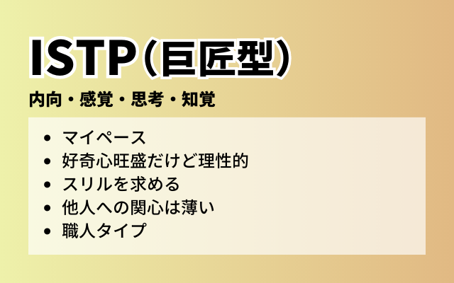 ISTPの特徴